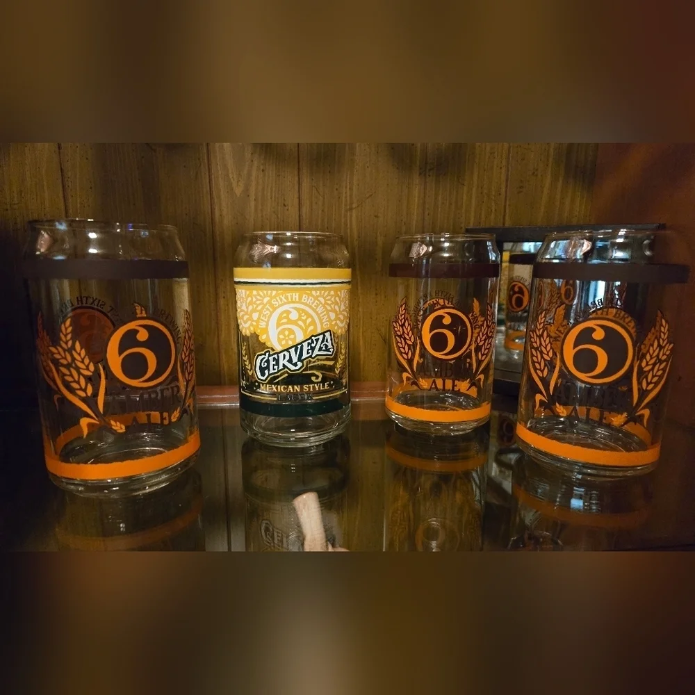 West Sixth Brewing | Amber Ale & Mecican Style Lager Beer Glasses | Set Of 4 - Picture 4 of 15